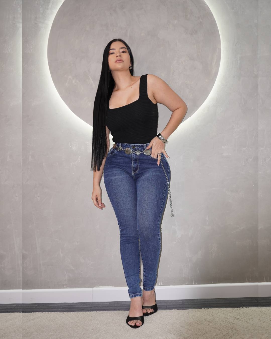 100958 Super High Waist Skinny